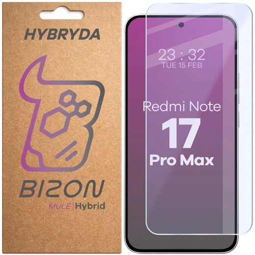 Elastyczne szkło hybrydowe Bizon Hybrid Mule do Xiaomi Redmi Note 17 Pro Max 5G (1/4)