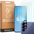 3x Szkło hartowane + szybka na aparat Bizon Glass Clear Pack do Galaxy S26 FE (1/6)