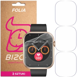 Folia ochronna na ekran zegarka Bizon Watch Film HydroFlex do JG Smart QX7 Pro, 3 sztuki