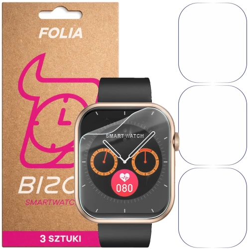Folia ochronna na ekran zegarka Bizon Watch Film HydroFlex do JG Smart QX7 Pro, 3 sztuki (1/5)