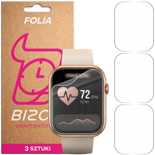 Folia ochronna na ekran zegarka Bizon Watch Film HydroFlex do Vess K7Pro, 3 sztuki (1/5)