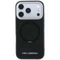 Etui Karl Lagerfeld Ring Stand 360 Saffiano Classic Logo do iPhone 18 Pro Max / 17 Pro Max do MagSafe, czarne