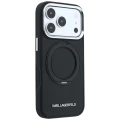 Etui Karl Lagerfeld Ring Stand 360 Saffiano Classic Logo do iPhone 18 Pro Max / 17 Pro Max do MagSafe, czarne