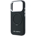 Etui Karl Lagerfeld Ring Stand 360 Saffiano Classic Logo do iPhone 18 Pro Max / 17 Pro Max do MagSafe, czarne