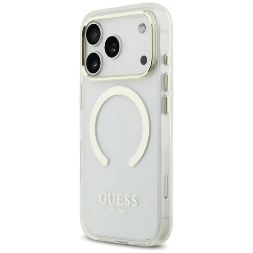 Etui Guess Metal Outline do iPhone 18 Pro / 17 Pro do MagSafe, przezroczyste