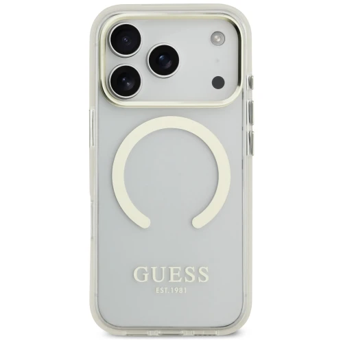 Etui Guess Metal Outline do iPhone 18 Pro / 17 Pro do MagSafe, przezroczyste