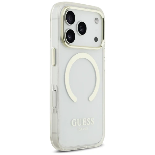 Etui Guess Metal Outline do iPhone 18 Pro / 17 Pro do MagSafe, przezroczyste