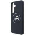 Etui Karl Lagerfeld Hardcase Silicone Karl & Choupette Body Ring do Galaxy S26 FE do MagSafe, czarne