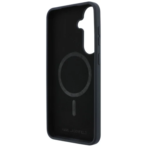 Etui Karl Lagerfeld Hardcase Silicone Karl & Choupette Body Ring do Galaxy S26 FE do MagSafe, czarne