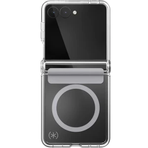 Etui Speck Presidio Perfect-Clear Fold do MagSafe do Galaxy Z Flip8, przezroczysto-szare
