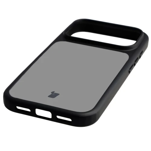 Etui + szkło hartowane Bizon Angelo Pack do iPhone 18 Pro / 17 Pro, przydymione z czarną ramką (6/8)