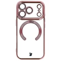 Etui z ochroną aparatu i pierścieniem magnetycznym Bizon Case GuardO do iPhone 18 Pro Max / 17 Pro Max, przezroczysto-różowe (2/5)