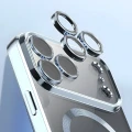 Etui z ochroną aparatu i pierścieniem magnetycznym Bizon Case GuardO do iPhone 18 Pro Max / 17 Pro Max, przezroczysto-niebieskie (3/5)