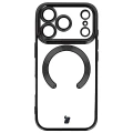 Etui z ochroną aparatu i pierścieniem magnetycznym Bizon Case GuardO do iPhone 18 Pro Max / 17 Pro Max, przezroczysto-czarne (2/5)