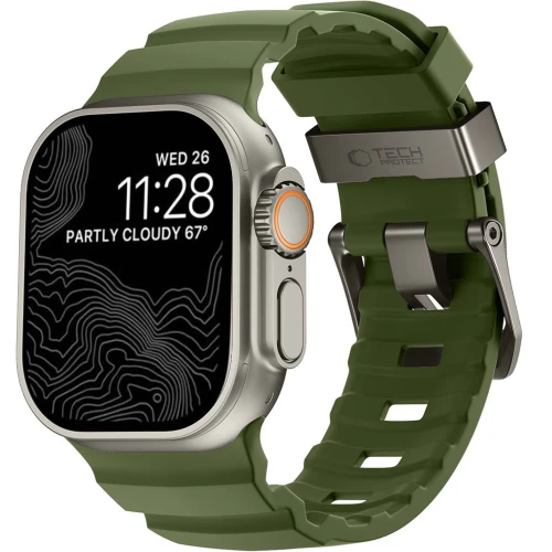 Pasek Tech-Protect Motion do Apple Watch 44/45/46/49 mm, ciemnozielony (1/8)