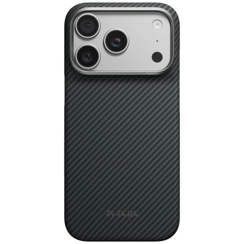 Etui aramidowe Pitaka Ultra-Slim Case do MagSafe, do iPhone 18 Pro / 17 Pro, czarno-szary (1/5)