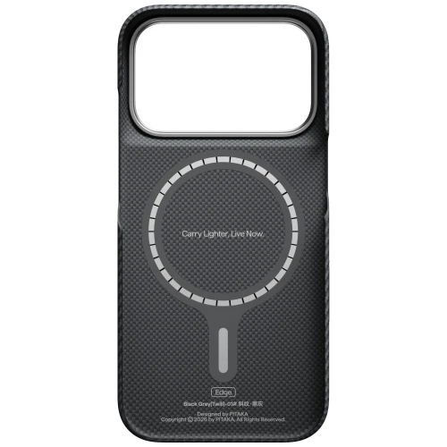 Etui aramidowe Pitaka Ultra-Slim Case do MagSafe, do iPhone 18 Pro / 17 Pro, czarno-szary (3/5)