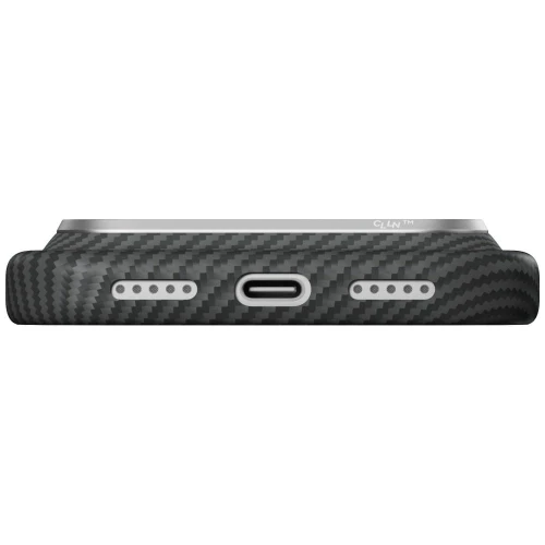 Etui aramidowe Pitaka Ultra-Slim Case do MagSafe, do iPhone 18 Pro / 17 Pro, czarno-szary (5/5)