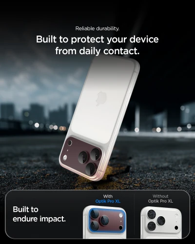 Szkło na aparat Spigen Glas.tR Ez Fit Optik Pro XL 1-Pack do iPhone 18 Pro Max, bordowe (7/15)