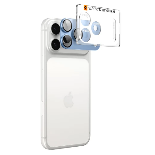 Szkło na aparat Spigen Glas.tR Ez Fit Optik Pro XL 1-Pack do iPhone 18 Pro, niebieskie (8/15)
