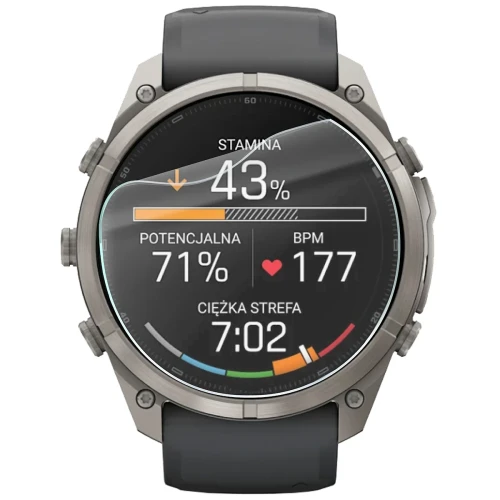 Folia ochronna na ekran zegarka Bizon Watch Film HydroFlex do Garmin Fenix 9 Pro (51 mm), 3 sztuki (2/5)