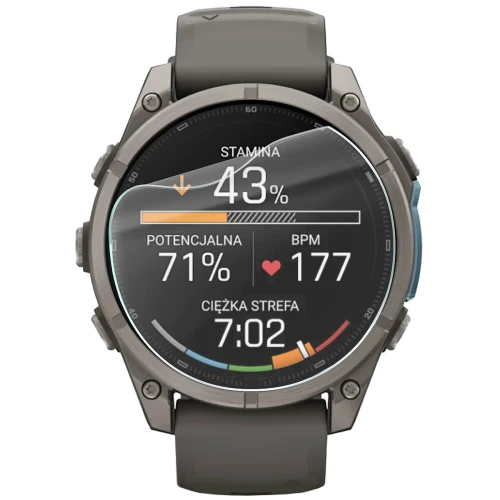 Folia ochronna na ekran zegarka Bizon Watch Film HydroFlex do Garmin Fenix 9 (47 mm), 3 sztuki (2/5)