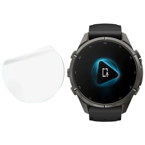 Folia ochronna na ekran zegarka Bizon Watch Film HydroFlex do Garmin Fenix 9 Pro (43 mm), 3 sztuki (4/5)