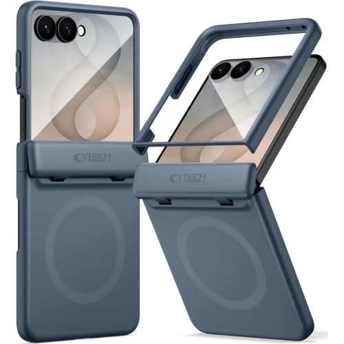 Etui Tech-Protect Kevlar Aura MagSafe do Galaxy Z Flip8, granatowe (1/7)