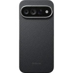 Etui aramidowe z programowalnymi przyciskami Pitaka Edge Case do Google Pixel 11 Pro XL, do MagSafe, czarno-szare