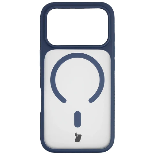 Etui z pierścieniem magnetycznym Bizon Case MatteO do iPhone 18 Pro Max / 17 Pro Max, przydymione-granatowe (2/7)