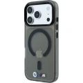 Etui BMW M IML Frosted Metal Logo Trims MagSafe do iPhone 18 Pro / 17 Pro, przezroczysto antracytowe (2/8)