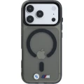 Etui BMW M IML Frosted Metal Logo Trims MagSafe do iPhone 18 Pro / 17 Pro, przezroczysto antracytowe (3/8)