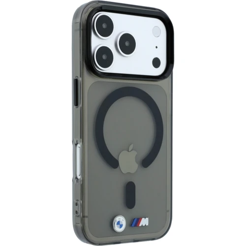 Etui BMW M IML Frosted Metal Logo Trims MagSafe do iPhone 18 Pro / 17 Pro, przezroczysto antracytowe (4/8)