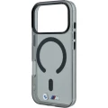 Etui BMW M IML Frosted Metal Logo Trims MagSafe do iPhone 18 Pro / 17 Pro, przezroczysto antracytowe (5/8)