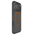 Etui Spigen Ultra Hybrid Mag do MagSafe do iPhone 18 Pro, półprzezroczysto-czarno-pomarańczowe (12/16)
