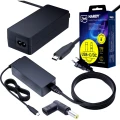 Zasilacz sieciowy USB-C PD 65W, 3mk, DC 5.5×2.5 mm do Lenovo, Asus, Acer, HP, Dell, Toshiba, IBM, Compaq, 3,2 m, czarny (1/8)