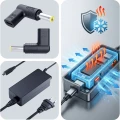 Zasilacz sieciowy USB-C PD 65W, 3mk, DC 5.5×2.5 mm do Lenovo, Asus, Acer, HP, Dell, Toshiba, IBM, Compaq, 3,2 m, czarny (8/8)