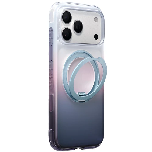 Etui z obrotową podstawką 360° Torras Ostand O3 Air Gradient do MagSafe do iPhone 18 Pro Max / 17 Pro Max, pomarańczowo-fioletowe (3/10)