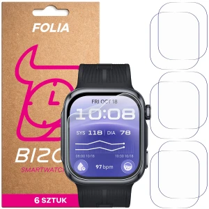 Folia ochronna na ekran zegarka Bizon Watch Film HydroFlex do Huawei Watch D3, 6 sztuk