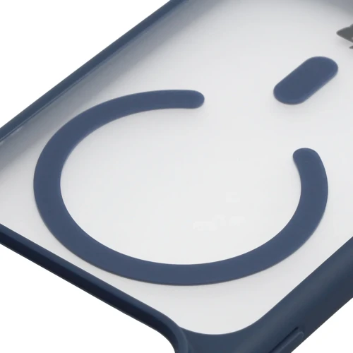 Etui z pierścieniem magnetycznym + szkło hartowane Bizon MatteO Pack do iPhone 18 Pro Max / 17 Pro Max, przydymione-granatowe (4/9)