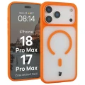 Etui z pierścieniem magnetycznym + szkło hartowane Bizon MatteO Pack do iPhone 18 Pro Max / 17 Pro Max, przydymione-pomarańczowe (3/9)
