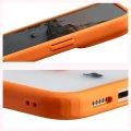 Etui z pierścieniem magnetycznym + szkło hartowane Bizon MatteO Pack do iPhone 18 Pro Max / 17 Pro Max, przydymione-pomarańczowe (6/9)