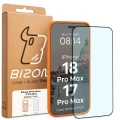Etui z pierścieniem magnetycznym + szkło hartowane Bizon MatteO Pack do iPhone 18 Pro Max / 17 Pro Max, przydymione-pomarańczowe (9/9)