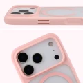Etui z pierścieniem magnetycznym + szkło hartowane Bizon MatteO Pack do iPhone 18 Pro Max / 17 Pro Max, przydymione-jasnoróżowe (5/9)