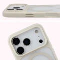 Etui z pierścieniem magnetycznym + szkło hartowane Bizon MatteO Pack do iPhone 18 Pro / 17 Pro, przydymione-beżowe (5/9)