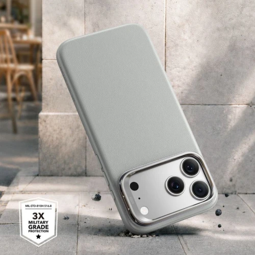 Etui skórzane z podstawką ESR Atelier Kickstand do MagSafe do iPhone 18 Pro Max / 17 Pro Max, szare (3/9)