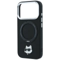 Etui Karl Lagerfeld Ring Stand 360 Choupette Head Pin do iPhone 18 Pro Max / 17 Pro Max do MagSafe, czarne