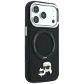 Etui Karl Lagerfeld Ring Stand 360 Karl Choupette Heads Pin do iPhone 18 Pro / 17 Pro do MagSafe, czarne