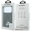 Etui Karl Lagerfeld Ring Stand 360 Karl Choupette Heads Pin do iPhone 18 Pro / 17 Pro do MagSafe, czarne