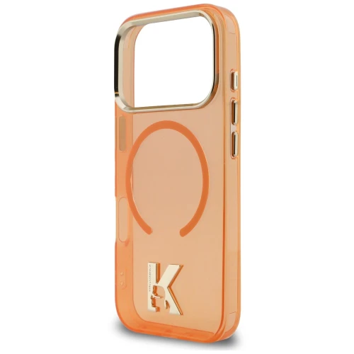 Etui Karl Lagerfeld IML K Head do iPhone 18 Pro / 17 Pro do MagSafe, pomarańczowe